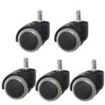 ⁦طقم  عجل  كراسى  مكتب 5 قطع لون  اسود فى رمادى⁩ - الصورة ⁦4⁩