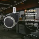 ⁦طقم  عجل  كراسى  مكتب 5 قطع لون  اسود فى رمادى⁩ - الصورة ⁦5⁩